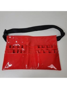 Red Patent Stylist Tool Belt Apron | Adjustable Waist | 10x15